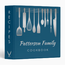 Personalised Silver Family Recipe Cookbook