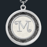 Personalised Silver Initial Pendant Necklace::M<br><div class="desc">Show your pride in your initials wearing a monogram letter pendant. The stylish silver monogram initial design of the Trendy Jewellery Pendants created exclusively will add a fashionable look to your attire. The initial silver pendant also makes a memorable gift for any special occasion for the important people of your...</div>