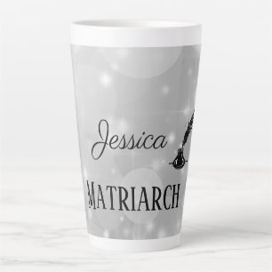 Personalised Silver Inkpot Matriarch Mother Latte Mug