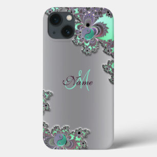 Personalised Silver Metallic Fractal iPad Case