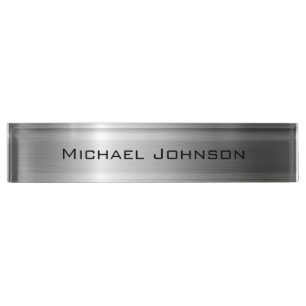 Personalised Silver Metallic Nameplate