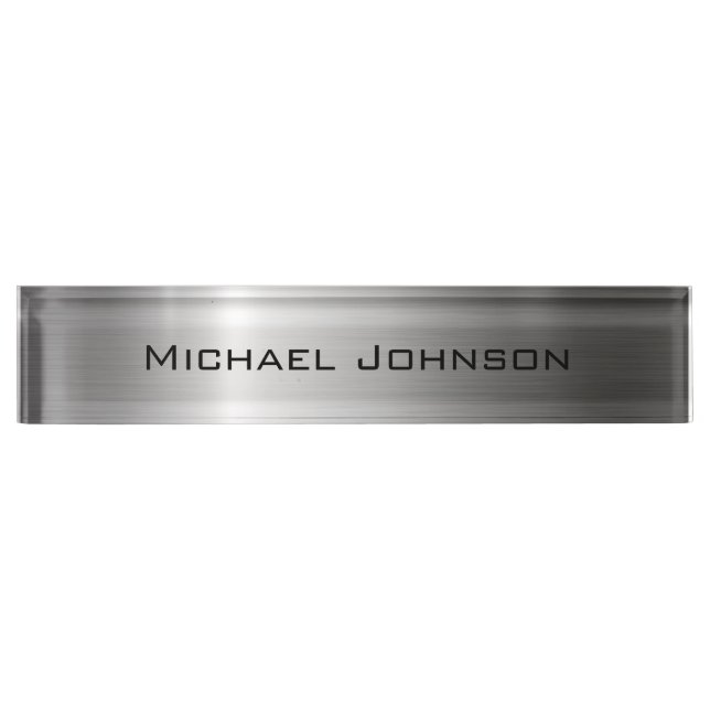Personalised Silver Metallic Nameplate (Front)