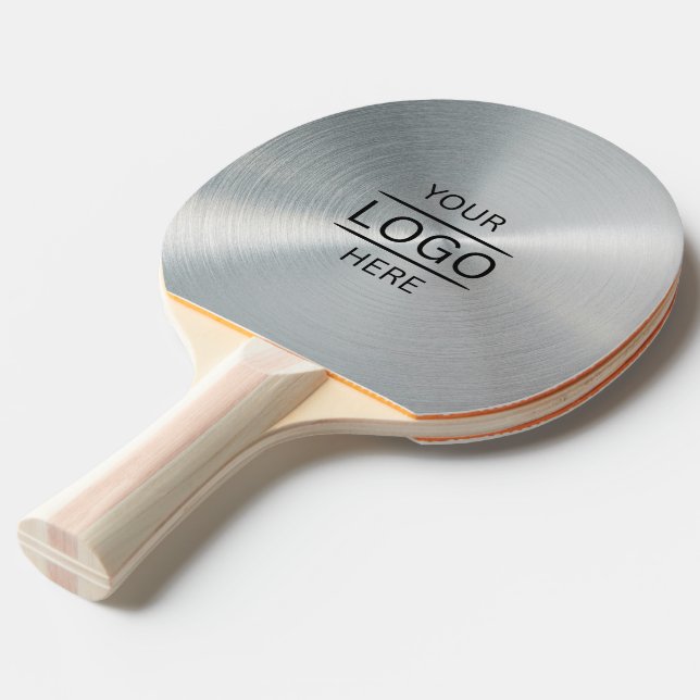 Personalised Silver  Metallic Ping Pong Paddle (Front Angle)