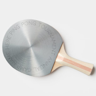 Personalised Silver  Metallic Ping Pong Paddle