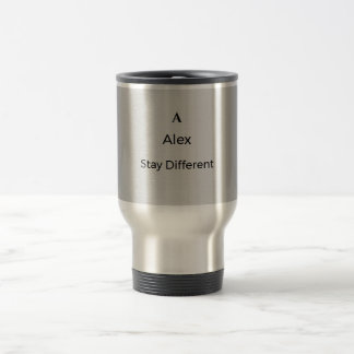 Personalised Silver Minimalist Tumbler Initial Travel Mug