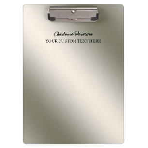 Personalised Silver Stainless Steel Metal Clipboard