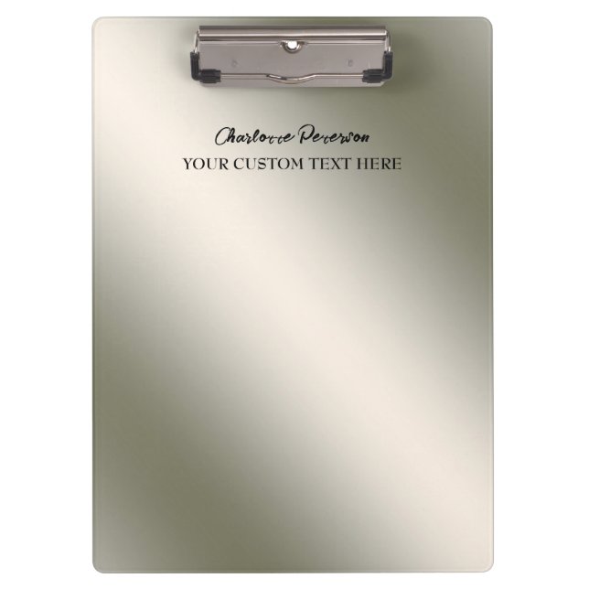 Personalised Silver Stainless Steel Metal Clipboard (Front)