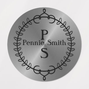 Personalised Silver Stick On Clothes Name Labels