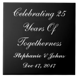 Personalised Silver Wedding Anniversary Display2 Tile
