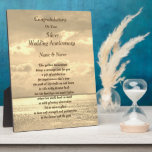 Personalised Silver Wedding Anniversary Poem Plaque<br><div class="desc">Beautiful Silver Wedding Anniversary Poem Plaque. Beautiful Personalised Silver seascape design with touching words.</div>