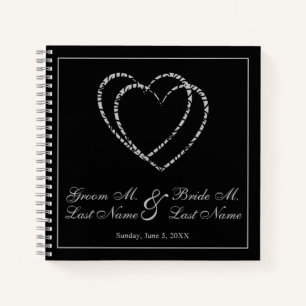 Personalised Silver Wedding Guest Book