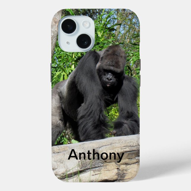 Personalised Silverback Gorilla Phone Case (Back)