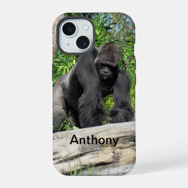 Personalised Silverback Gorilla Phone Case (Back)