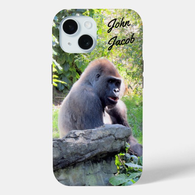 Personalised Silverback Gorilla Phone Case (Back)