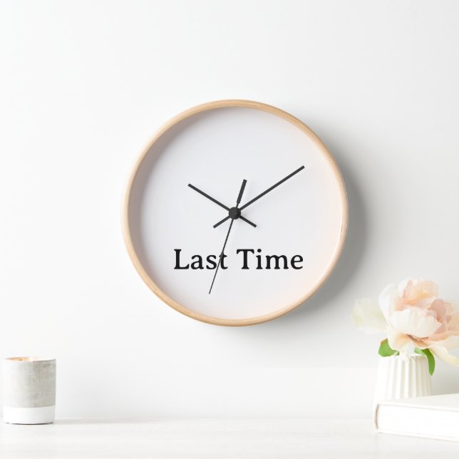 personalised simple 10" Natural Wood Frame Clock (Home)