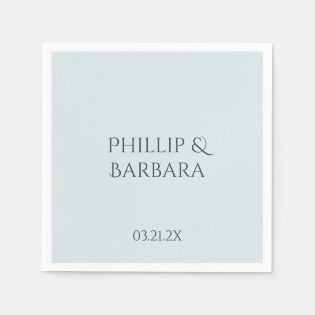 Personalised Simple 60th Wedding Anniversary Party Napkin (Front)