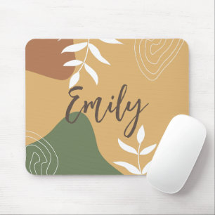 Personalised Simple abstract Beige background Mouse Mat