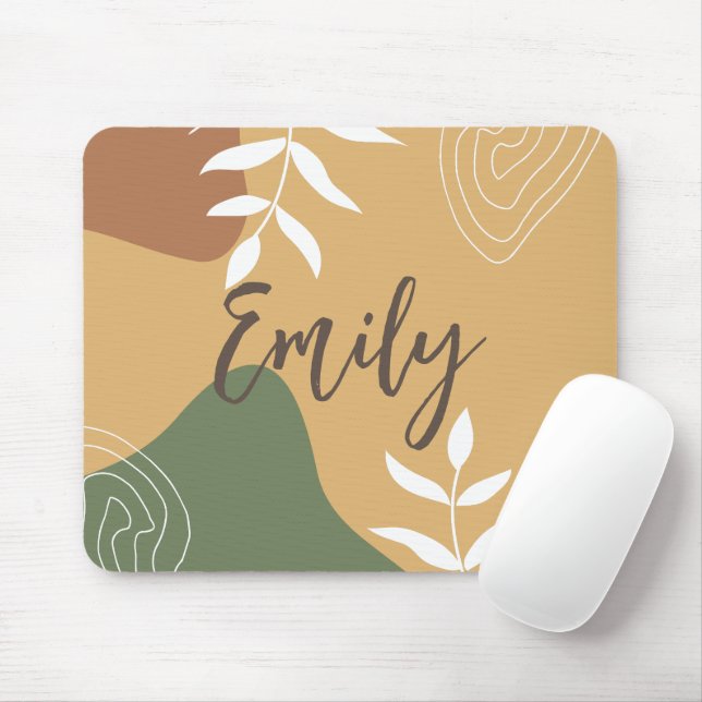 Personalised Simple abstract Beige background Mouse Mat (With Mouse)