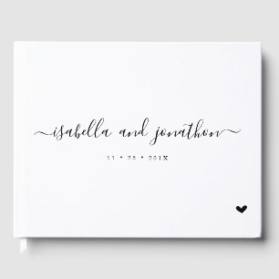 Personalised Simple and Elegant Wedding Guest Book