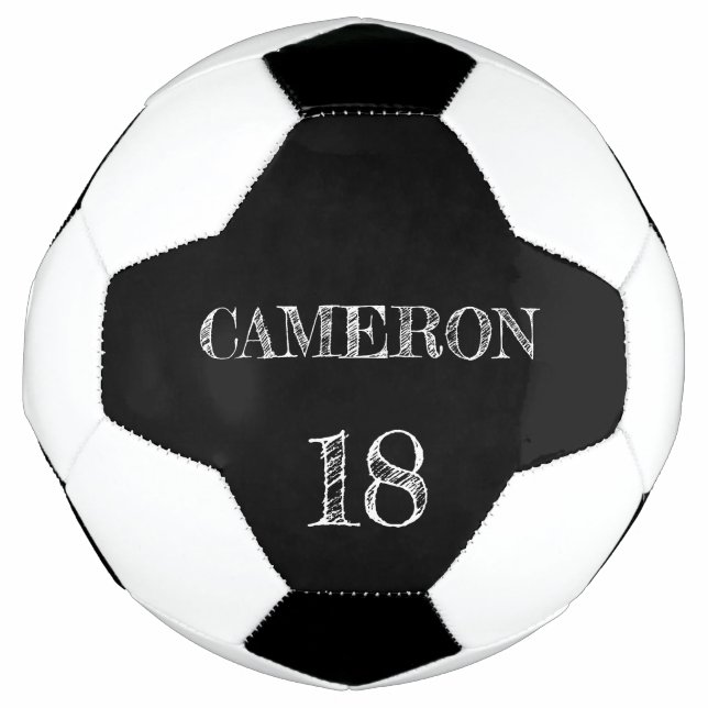 Personalised Simple Athlete name number Football (Front)