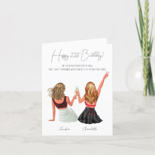 Personalised Simple Birthday Card for best friend