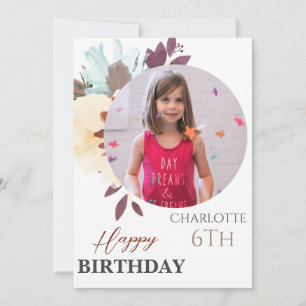 Personalised Simple Birthday Stylish Fun Photo Card