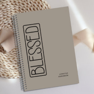 Personalised Simple Blessed Gratitude Journal 