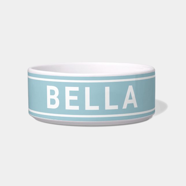 Personalised Simple Bold Name Template Pet Food Bowl (Front)