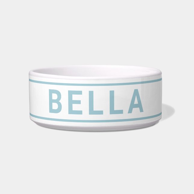 Personalised Simple Bold Name Template Pet Food Bowl (Front)
