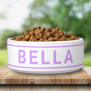 Personalised Simple Bold Name Template Pet Food Bowl