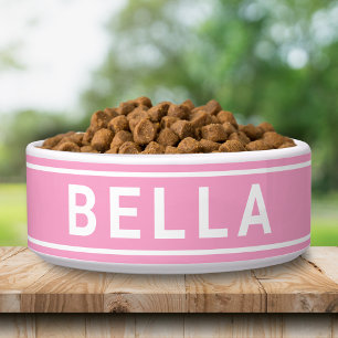 Personalised Simple Bold Name Template Pet Food Bowl