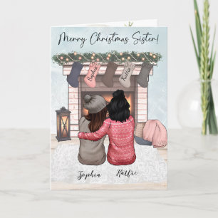 Personalised simple Christmas Card to best Friend