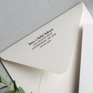 Personalised Simple Couples Return Address Self-inking Stamp