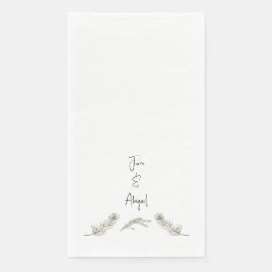 Personalised Simple Custom Watercolor Pine Bough Napkin