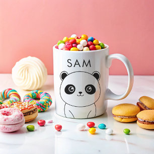 Personalised Simple Cute Panda kawaii  Coffee Mug