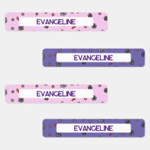 Personalised Simple Cute Pink and Purple Floral 