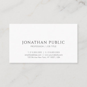 Personalised Simple Design Elegant Template Modern Business Card