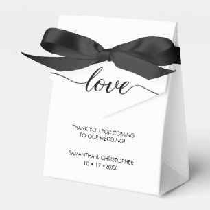 Personalised Simple & Elegant Love Wedding ScrIpt Favour Box