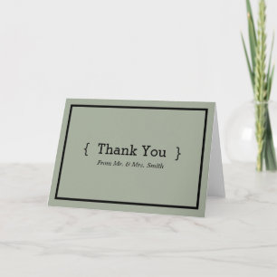 Personalised simple Elegant Thank You Card