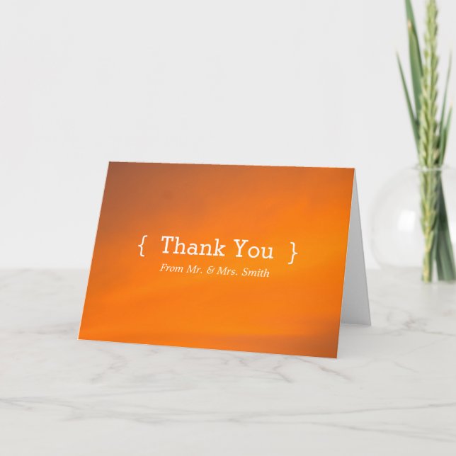 Personalised simple Elegant Thank You Card (Front)