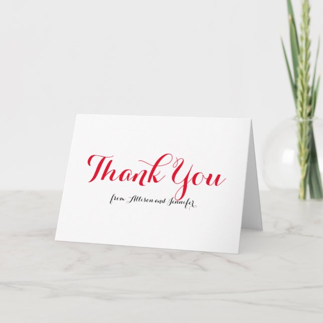 Personalised Simple Elegant Thank You Card (Front)