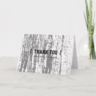 Personalised simple Elegant Thank You Wooden Blur