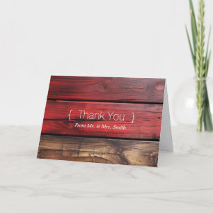 Personalised simple Elegant Thank You Wooden Card