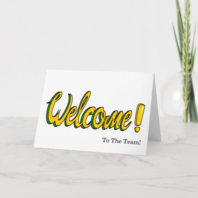 Personalised simple Elegant Welcome Card (Front)