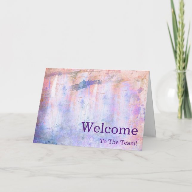 Personalised simple Elegant Welcome Card (Front)