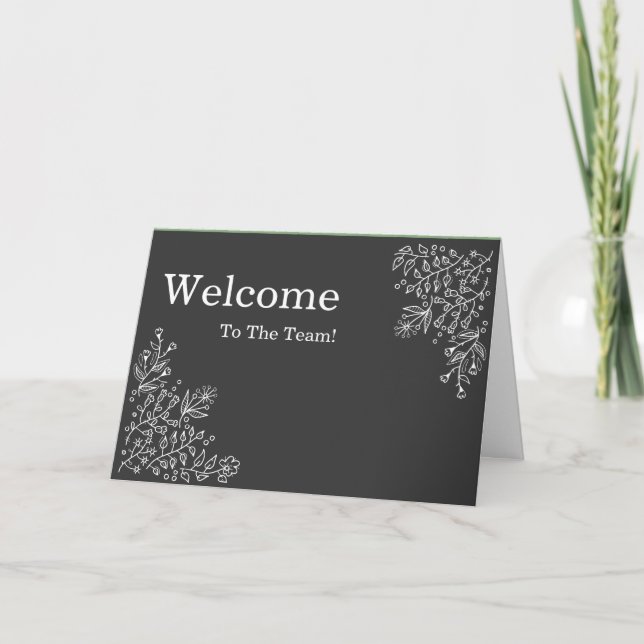 Personalised simple Elegant Welcome Card (Front)