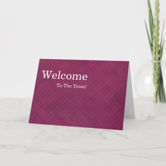 Personalised simple Elegant Welcome Card (Front)