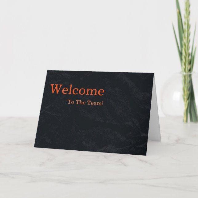 Personalised simple Elegant Welcome Card (Front)