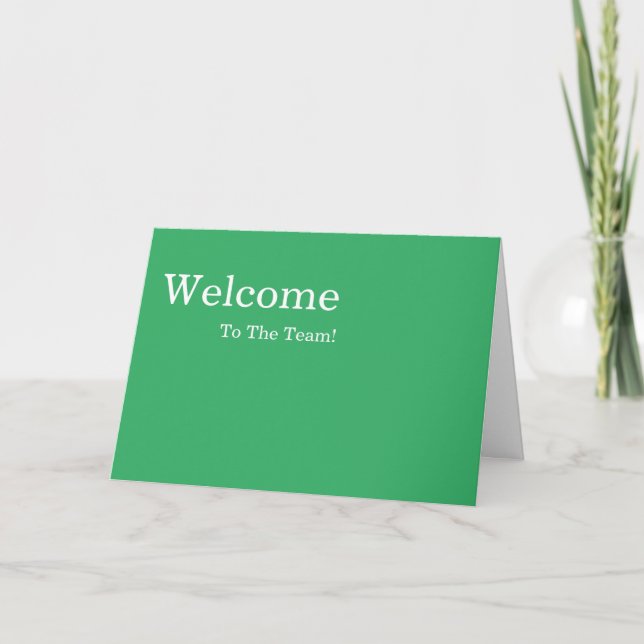 Personalised simple Elegant Welcome Card (Front)