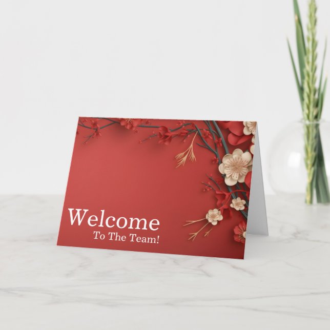 Personalised simple Elegant Welcome Card (Front)